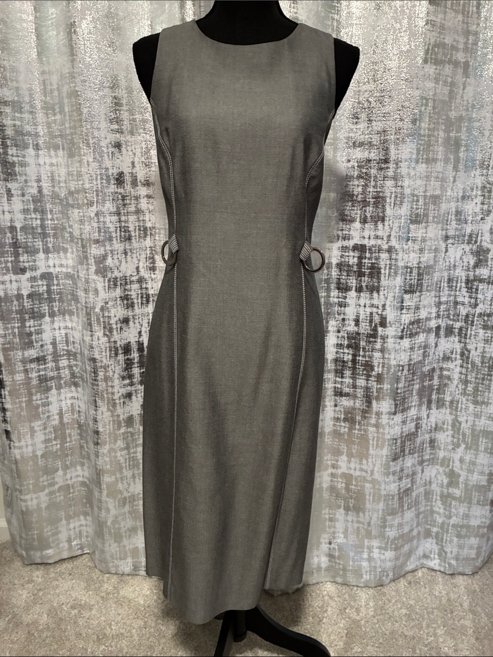 Liz Claiborne Classic Dark Grey Denim Dress -Size 10